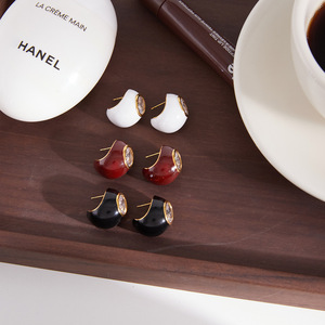 <b>Cuff</b> <b>Earrings</b> Geometric Zircon Bezel Setting Stainless Steel Everyday Wear - Product Image 3