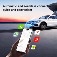Adaptateur sans fil 2-en-1 CarPlay et Android Auto 2026 amélioré, texture cuir, dongle USB Plug & Play, aucune pilote requis, boîtier intelligent
