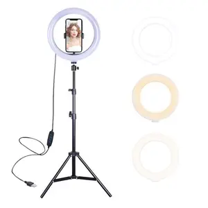 10 inch selfie 26cm LED with 1.6m tripod stand Ring Light Mount for Live vlog Broadcast Kits Sefie Ring Light