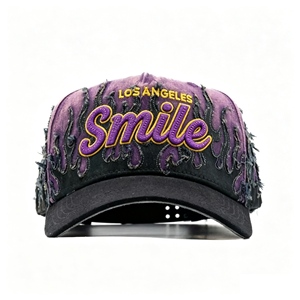 Casquette de baseball déstructurée <span class=keywords><strong>en</strong></span> coton 5 panneaux de haute qualité, personnalisée OEM, avec broderie 3D <span class=keywords><strong>en</strong></span> relief et bords bruts, style streetwear tendance - Product Image 4