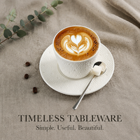 Ensemble tasse et soucoupe en céramique moderne à motif pierre émaillée pour service de barista de café, programmes de marque privée, acheteurs en gros