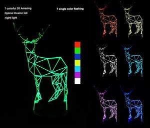 Veilleuse décorative multicolore pour bébé Lampe optique 3D <span class=keywords><strong>Deadpool</strong></span> <span class=keywords><strong>Spiderman</strong></span> Soldats Chien Double Face Crâne Cupidon Amour - Product Image 6