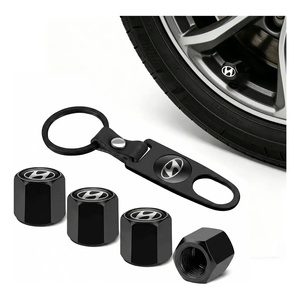 Bouchons de valve de pneu Kia, 4 pièces, avec porte-clés antivol pour roue - Product Image 3