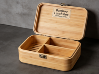 Lonchera Creativa Biodegradable de Bambú, Apta para Alimentos, Reutilizable, Tipo Bento, para Oficina y Picnic