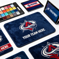 Tapis de patinage sur glace PUCKPROS, tapis de vestiaire de hockey en flanelle personnalisé par sublimation