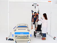 Voie ferrée de type ascenseur au sol faite sur commande d'usine-directement fabriquée, utilisée pour le transfert patient et la rééducation de marche