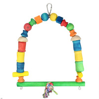 Diamant gris grand perroquet en bois massif balançoire anneau hamac accessoires de cage à oiseaux écologiques pour Amazon jouet pour perroquets et oiseaux