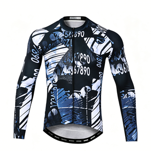 Custom <b>Long</b> <b>Sleeve</b> <b>Cycling</b> <b>Jersey</b> for Spring Autumn with Sun Protection for Road MTB Bike with Customizable Fabric and Style - Product Image 1