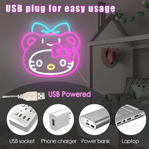 <span class=keywords><strong>Kitty</strong></span> Mèo Mặc quần áo cổ vũ gấu Neon LED dấu hiệu Acrylic cơ thể tường trang trí cho Nhật bản Anime người hâm mộ <span class=keywords><strong>Kitty</strong></span> Mèo LED ánh sáng phòng trang trí nội thất - Product Image 3