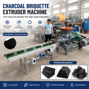Machine d'extrusion de charbon de chicha, machine d'extrusion de briquettes de charbon, ligne de production de briquettes de charbon pour barbecue - Product Image 1