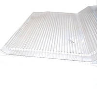 Plaque ondulée en polycarbonate transparente résistante aux UV, épaisseur 3 mm, certifiée ISO, garantie 10 ans, design moderne et durable