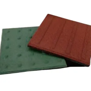 Recycled rubber tactile flooring tile for blind Pathway Rubber Tile mats in garden