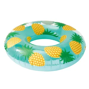 New Design Pineapple Print Tube Swimming Ring Pool Tube Summer Water Party Toys Inflatable Pool Float For Adults