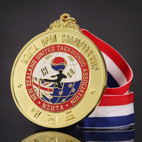 Médaille personnalisée en or, argent, cuivre, métal, judo, lutte, taekwondo, alliage de zinc, médaille sportive personnalisée 3D, médaillon