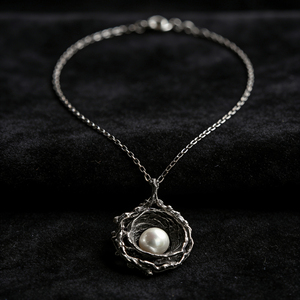 Collar con Colgante <span class=keywords><strong>de</strong></span> Lágrima Chapado en Oro Personalizado con Perla Barroca Colgante, Joyería Moderna, Dijes y Amuletos - Product Image 3