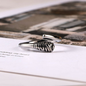 Soul Eater Matchstick Titanium Steel <b>Ring</b> Thin Simple Retro Women's <b>Ring</b> SA952 Gift Jewelry Letter Shape - Product Image 4