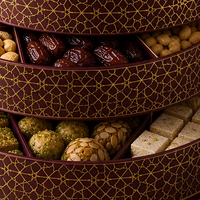Boîte cadeau ronde pour Ramadan, boîte à bonbons en papier, boîte d'emballage cylindrique à plusieurs niveaux pour noix, logo personnalisé