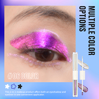 Charm Beauty 2-en-1 fard à paupières multichrome Eyeliner Glitter Liquid and Shimmer Powder Private Label Eye Shadow