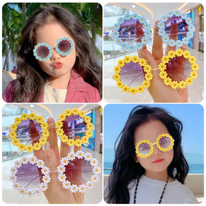 Kids <b>Sunglasses</b> 2022 <b>Round</b> Flower Fashion Children <b>Sunglasses</b> Girls Baby Shades Glasses UV400 - Product Image 5
