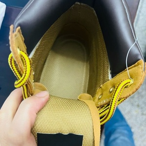 Men Brown Nubuck Genuine Leather JEROKO Ankle Lace-Up Insulated <b>Work</b> <b>Boots</b> Lug Sole <b>Winter</b> Outdoor Safety Comfort Yellow <b>Boots</b> - Product Image 6