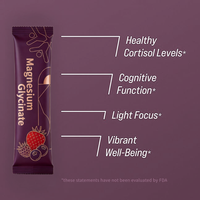 Marque Blanche 16 Sachets Poudre de Glycinate de Magnésium pour le Soutien des Niveaux de Cortisol, des Fonctions Cognitives, la Concentration et le Bien-être Énergétique