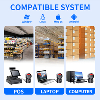 Escáner de Códigos de Barras 2D con Cable USB, Plataforma de Imagen Omni JR T27H PRO, Lector de Códigos QR de Escritorio