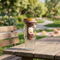 Tasse à café en plastique grande capacité anti-fuite avec infuseur à thé et couvercle à paille rabattable, portable pour le bureau et la voiture - Vente en gros