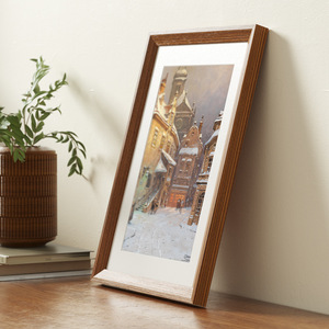 <span class=keywords><strong>Cornice</strong></span> Fotografica in Legno Fatta a Mano <span class=keywords><strong>da</strong></span> <span class=keywords><strong>Parete</strong></span>, Formato A3/A4 4K Multi-Misura (6-20 Pollici) con Disegni ad Acquerello/Schizzo/Olio - Product Image 2