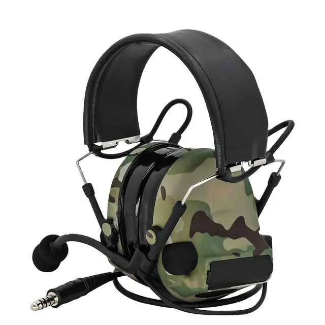 TAC-SKY Silica Gel Earmuff Edition Tactical Noise Reduction Headset Intercom Tactical Headphones