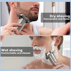 Rasoir électrique rotatif à triple lame rechargeable et étanche pour hommes avec écran LCD - Utilisation domestique et hôtelière - Product Image 5