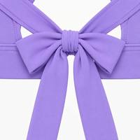 Soutien-gorge de sport pour femme, personnalisé, à maintien élevé, col montant, dos en X, avec ruban large, court, à nouer avec double nœud, pour la gym, l'entraînement et les activités sportives