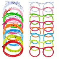 Paille à boire en plastique réutilisable et écologique, accessoires de bar, tube à boire tendance pour les fêtes et les célébrations