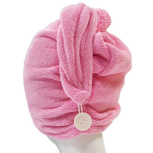 Microfibra capelli turbante telo doccia spa avvolgere la testa dei capelli asciugamano turbante - Product Image 3