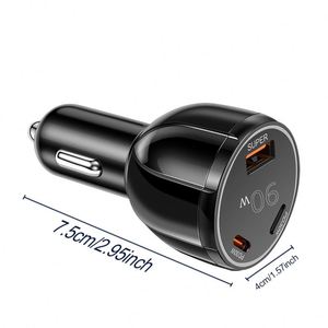 90W USB+2PD Magnetic Fireproof Car Charger Three-Port Fast Mobile Charger for Vehicles - Product Image 6