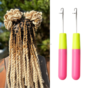 Ganchos de Crochet con Mango de Plástico para Extensiones de Cabello, Venta al Por Mayor de Fábrica, Herramientas de Peluquería DIY - Product Image 2