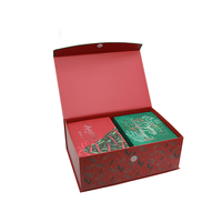 Boîte cadeau en carton rigide écologique de qualité supérieure avec couvercle, doublée d'une éponge, pour cosmétiques, cadeaux de Noël