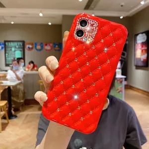 Darbeye dayanıklı Bling elmas kamera koruma yumuşak mikrofiber bez TPU cep cep telefonu arka kılıf Iphone için kılıf XR