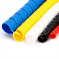Tube spirale flexible et durable en PE de 8 mm - 3 mètres, gaine de gestion de câbles multicolore 12V/24V pour la maison, le bureau et l'électronique automobile