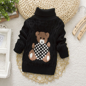 Suéter de punto con <span class=keywords><strong>cuello</strong></span> <span class=keywords><strong>alto</strong></span> para niños y niñas, ropa de <span class=keywords><strong>cuello</strong></span> <span class=keywords><strong>alto</strong></span>, para invierno, gran oferta - Product Image 4