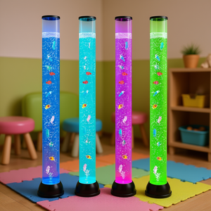 Lampe d'aquarium à bulles 4 pieds, équipement d'entraînement à l'intégration sensorielle pour enfants de 3 à 6 ans - Product Image 2
