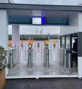 Porte coulissante anti-escalade de reconnaissance faciale d'aéroport de tourniquets coulissants automatiques à grande vitesse - Product Image 4