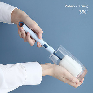 <span class=keywords><strong>Brosse</strong></span> à biberon rotative en silicone à 360 degrés pour nettoyer le biberon - Product Image 3