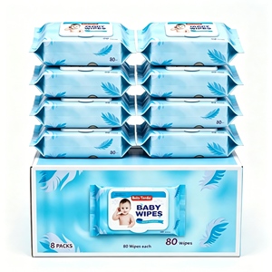 Lingettes pour bébé jetables personnalisées OEM, lingettes pour bébé sensibles, lingettes pour nouveau-nés et bébés, lingettes douces pour bébé, lingettes pour bébé allemandes - Product Image 1