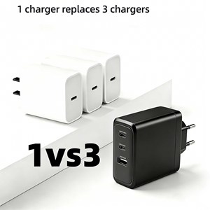 100W GaN Wall Charger 3-Port (2C+1A) PD Fast Charger Compact Travel Power <b>Adapter</b> for Laptop Phone - Product Image 6