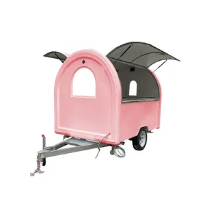 移动快餐车拖车亭便宜小型迷你桌面硬软服务冰淇淋卷锥制造机价格