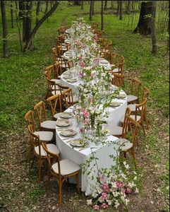 Phong cách hiện đại ngoài trời tổ chức sự kiện bảng lớn cong Serpentine thiết kế 30-người công suất cho đám cưới ăn uống cho khách sạn - Product Image 6