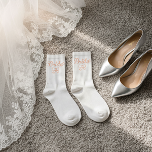 <strong>Bride</strong> Letter Ruffle <strong>Socks</strong> Black White Women Crew <strong>Socks</strong> Wedding Engagement Party Gift - Product Image 2