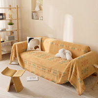 Selimut tenun jacquard cover sofa polos