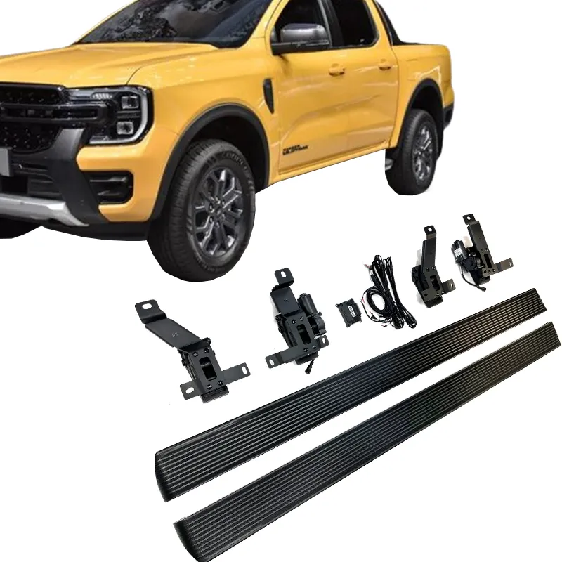 YTPIONEER Car Automatic Retractable Auto Power Electric Side Step Running Boards T6 T7 T8 Accessories for Ford Ranger 2012-2019