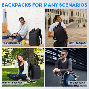 FENRUIEN sac hommes à la mode 16 pouces léger sac à dos pour ordinateur portable décontracté grande capacité Oxford sac d'école étanche pour voyage - Product Image 3